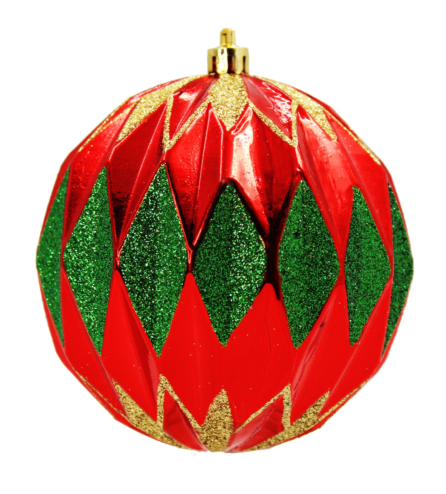 12 Pack Red, Green and Gold assorted Ball Ornaments