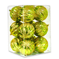 12 Pack of Lime Green and Gold Ball Ornaments