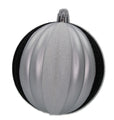 12 Pack Black, White and Silver Assorted Ball Ornaments