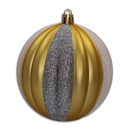 12 Pack Gold, Silver and White Assorted Ball Ornament