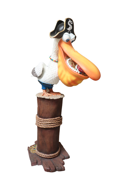 Pirate Pelican on Stump