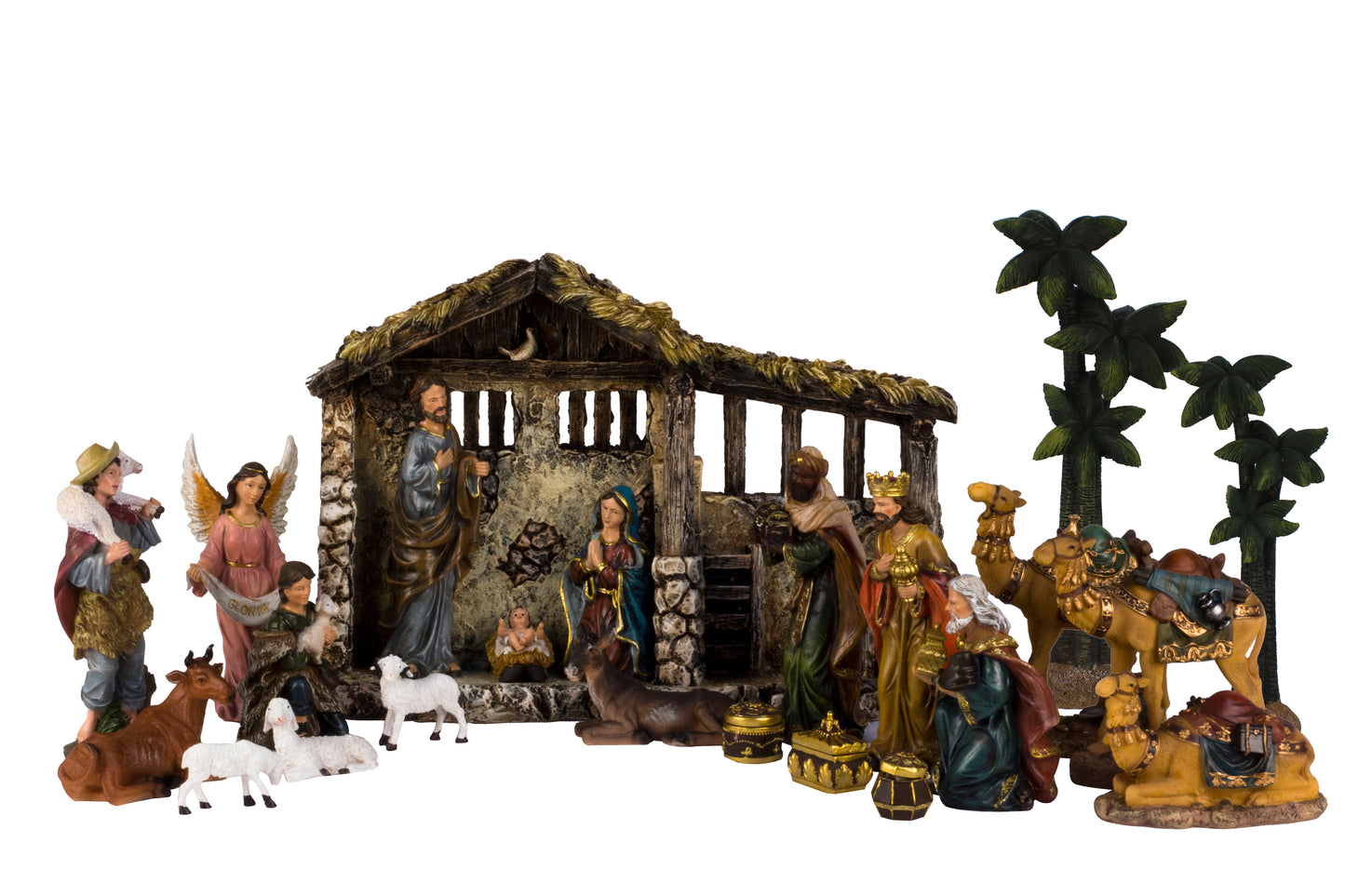 24 Piece Lifelike Nativity