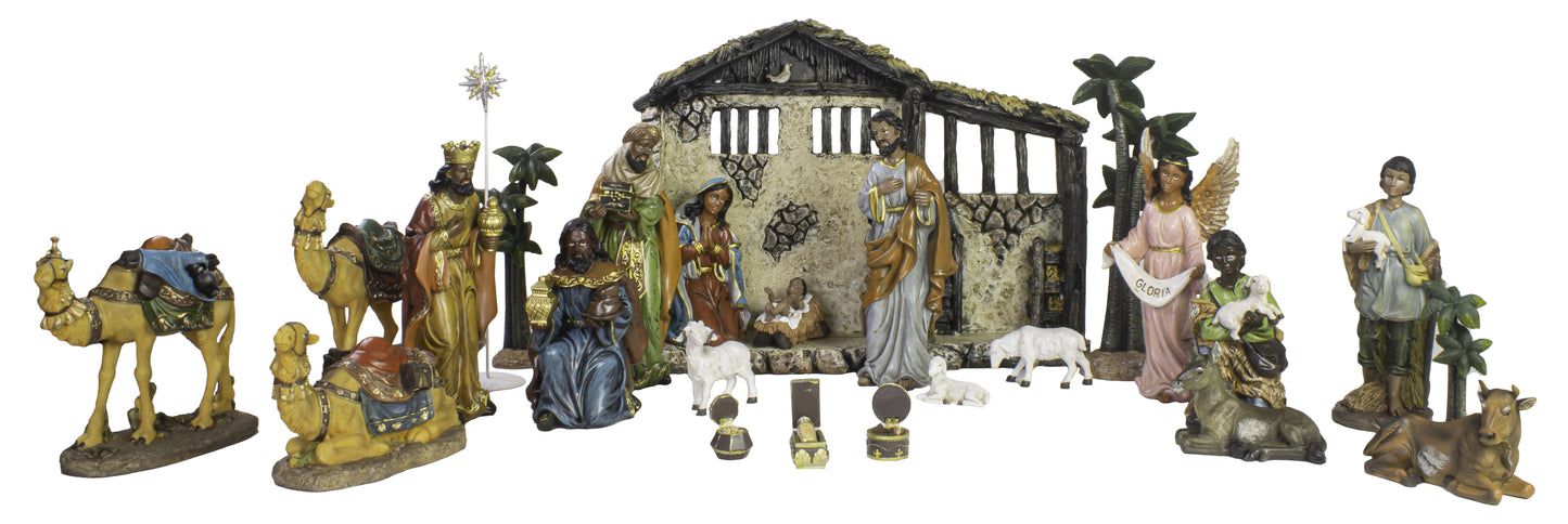 24 Piece Black Nativity Set