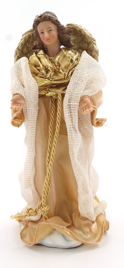 11 Piece 8" Gold Fabric Nativity