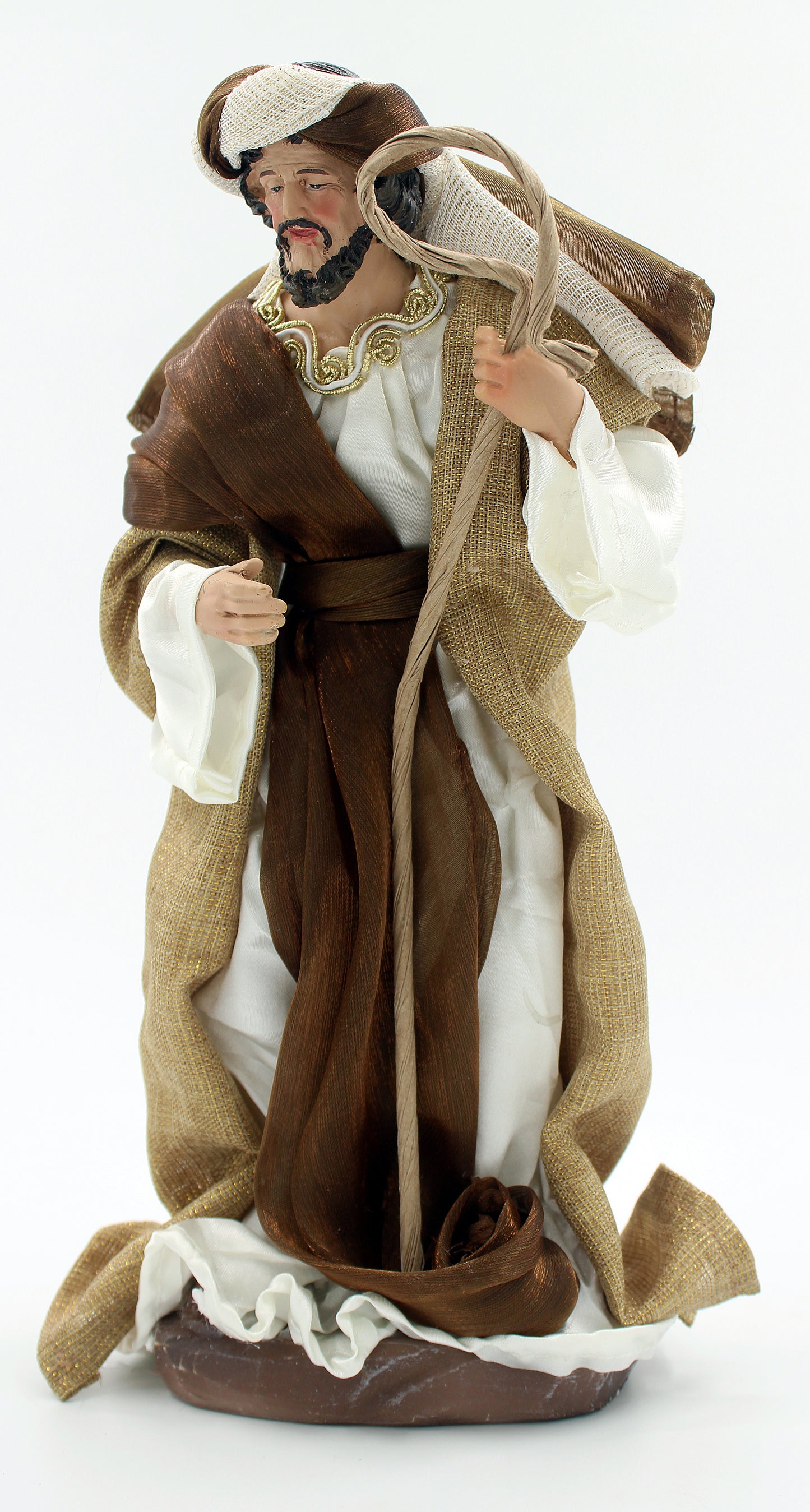 11 Piece 12" Brown Fabric Nativity