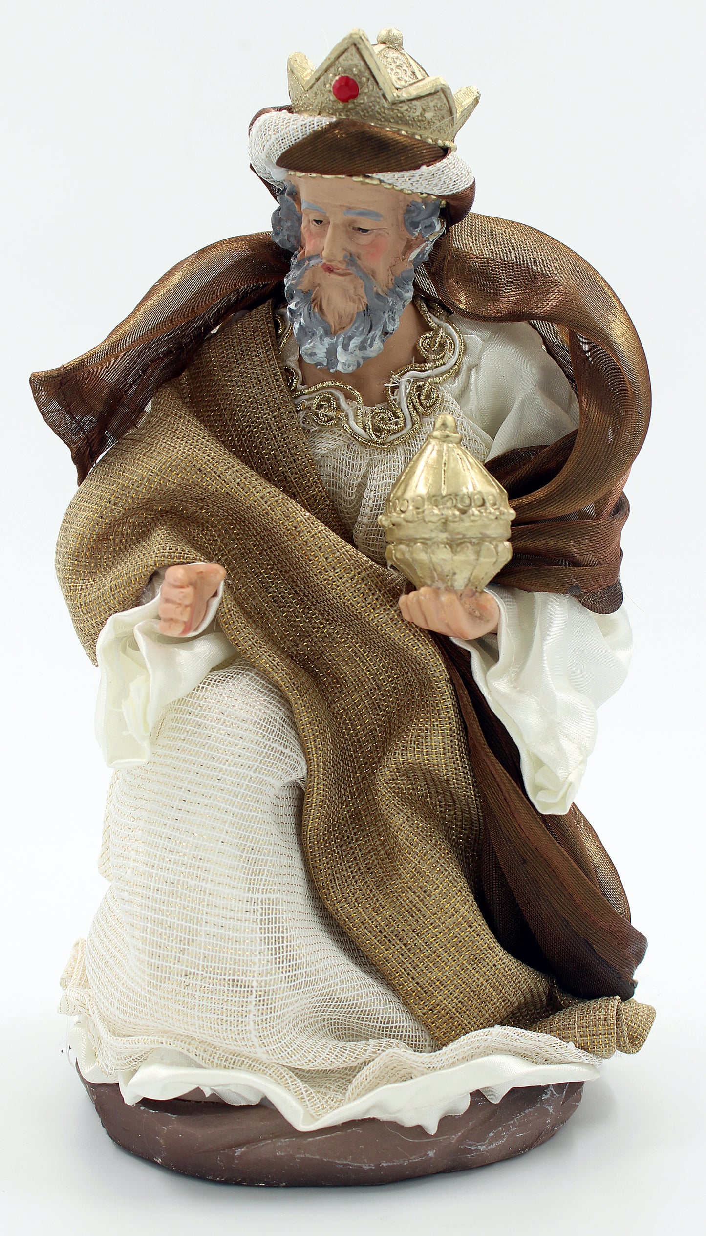 11 Piece 12" Brown Fabric Nativity