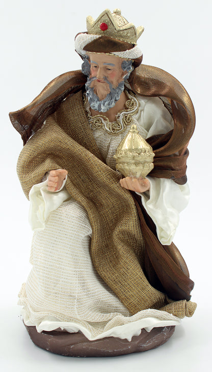 11 Piece 12" Brown Fabric Nativity