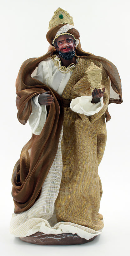 11 Piece 12" Brown Fabric Nativity