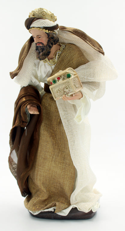 11 Piece 12" Brown Fabric Nativity