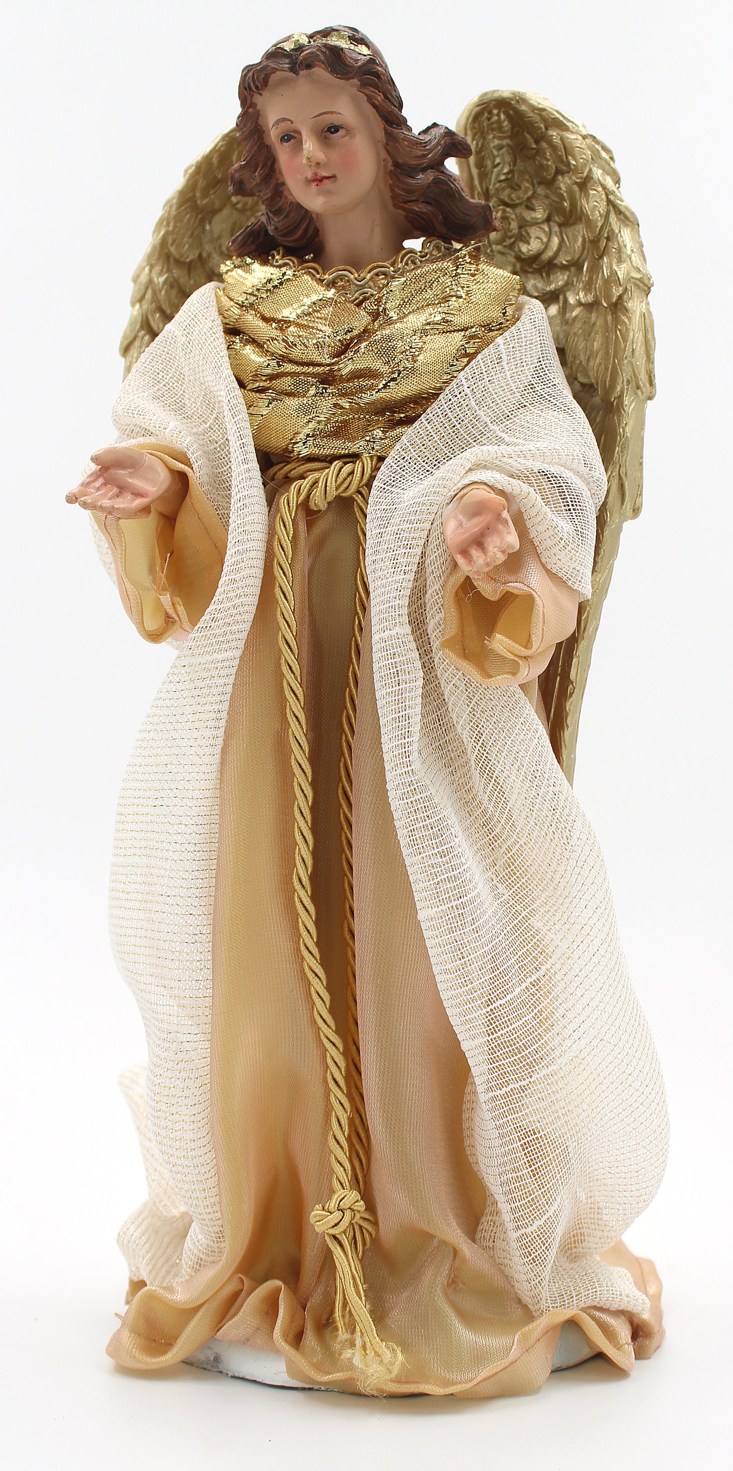 11 Piece 12" Gold Fabric Nativity Set