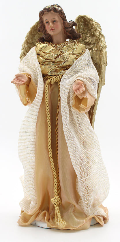 11 Piece 12" Gold Fabric Nativity Set