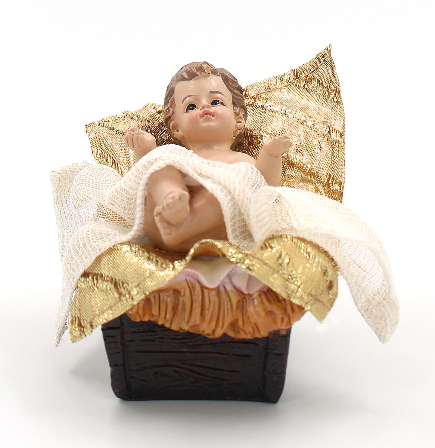 11 Piece 12" Gold Fabric Nativity Set