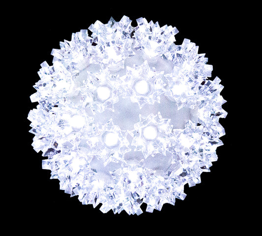 6" Sphere with 50 5mm Pure White LEDs with 1/5 Strobes