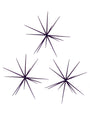 Set of 3 Purple Glittered 15