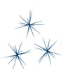 Set of 3 Teal Glittered 15