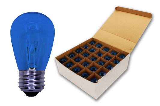 25 Pack T50 Glass Blue Retrofit Lamp