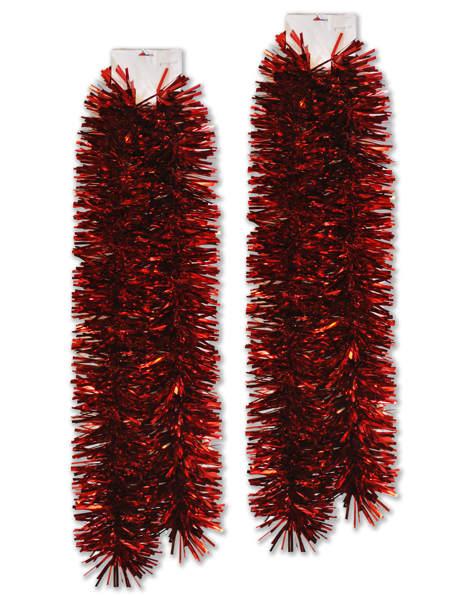2 Pack 6' Deluxe Red Tinsel Garland