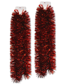 2 Pack 6' Deluxe Red Tinsel Garland