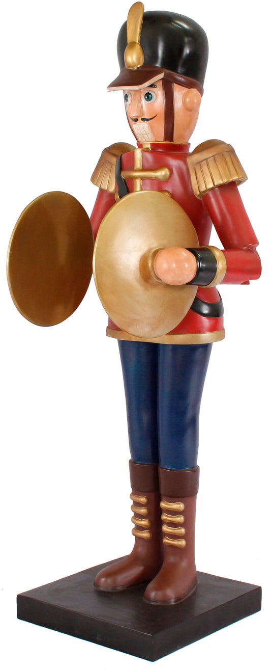 6' Red and Blue Toy Soldier with Cymbals