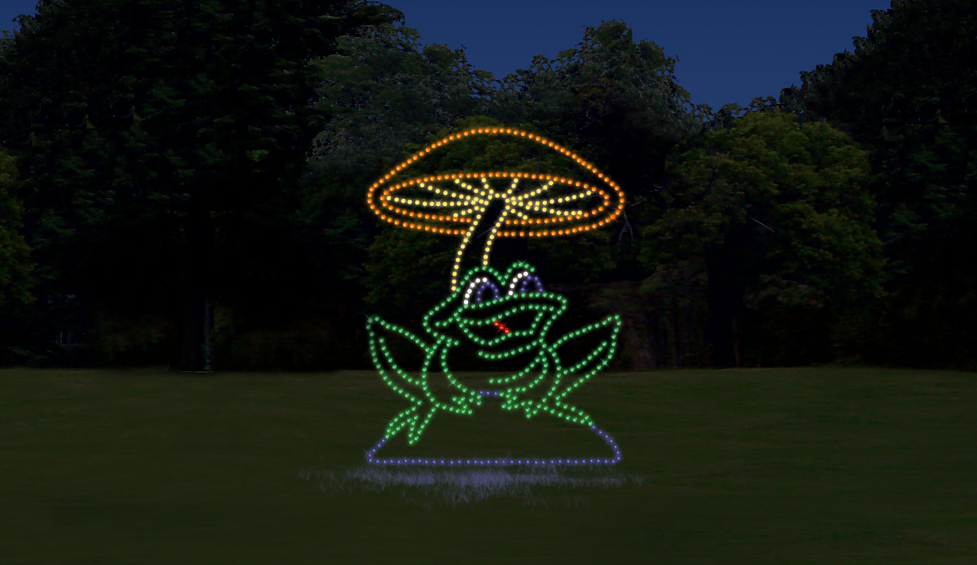 10' Frog under Mushroom
