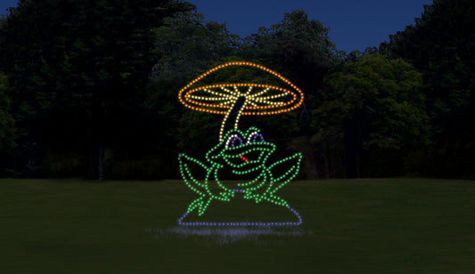10' Frog under Mushroom