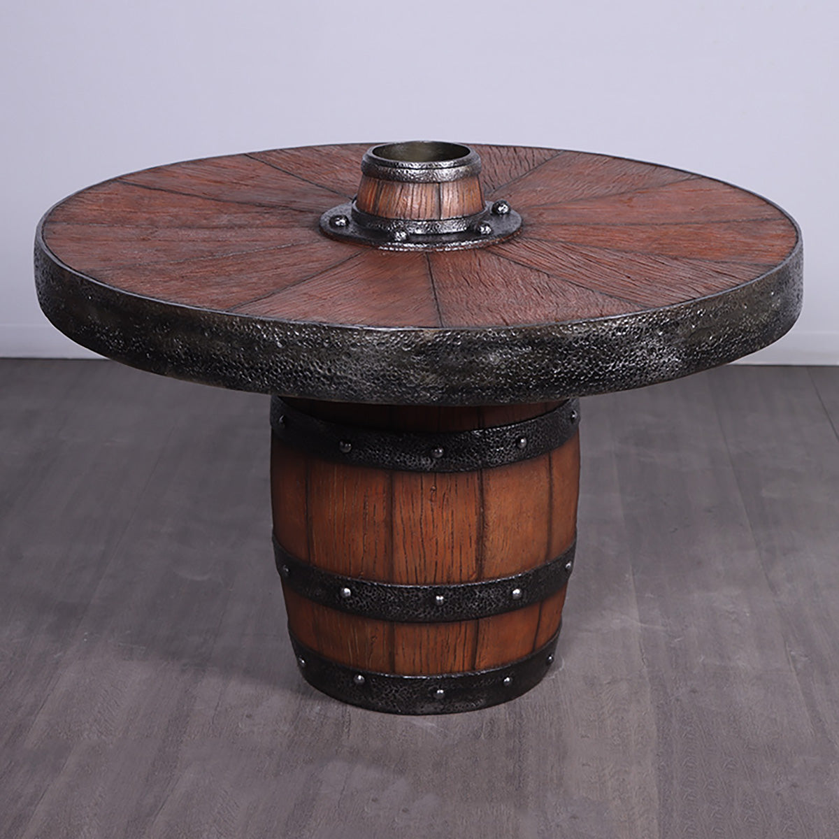 2.5 Tall Whiskey Barrel Table