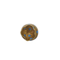 3' Wrapped Oval Candy with Gold Wrapper with Blue Polka Dots
