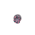 3' Wrapped Oval Candy with Mint Green Wrapper with Pink Swirls