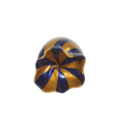 5' Wrapped Oval Candy with Blue Wrapper with Orange Stripes