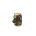 3' Wrapped Rectangle Candy with Green Wrapper with Red Stripes