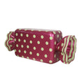 5' Wrapped Rectangle Candy with Pink Wrapper with Lime Green Polka Dots