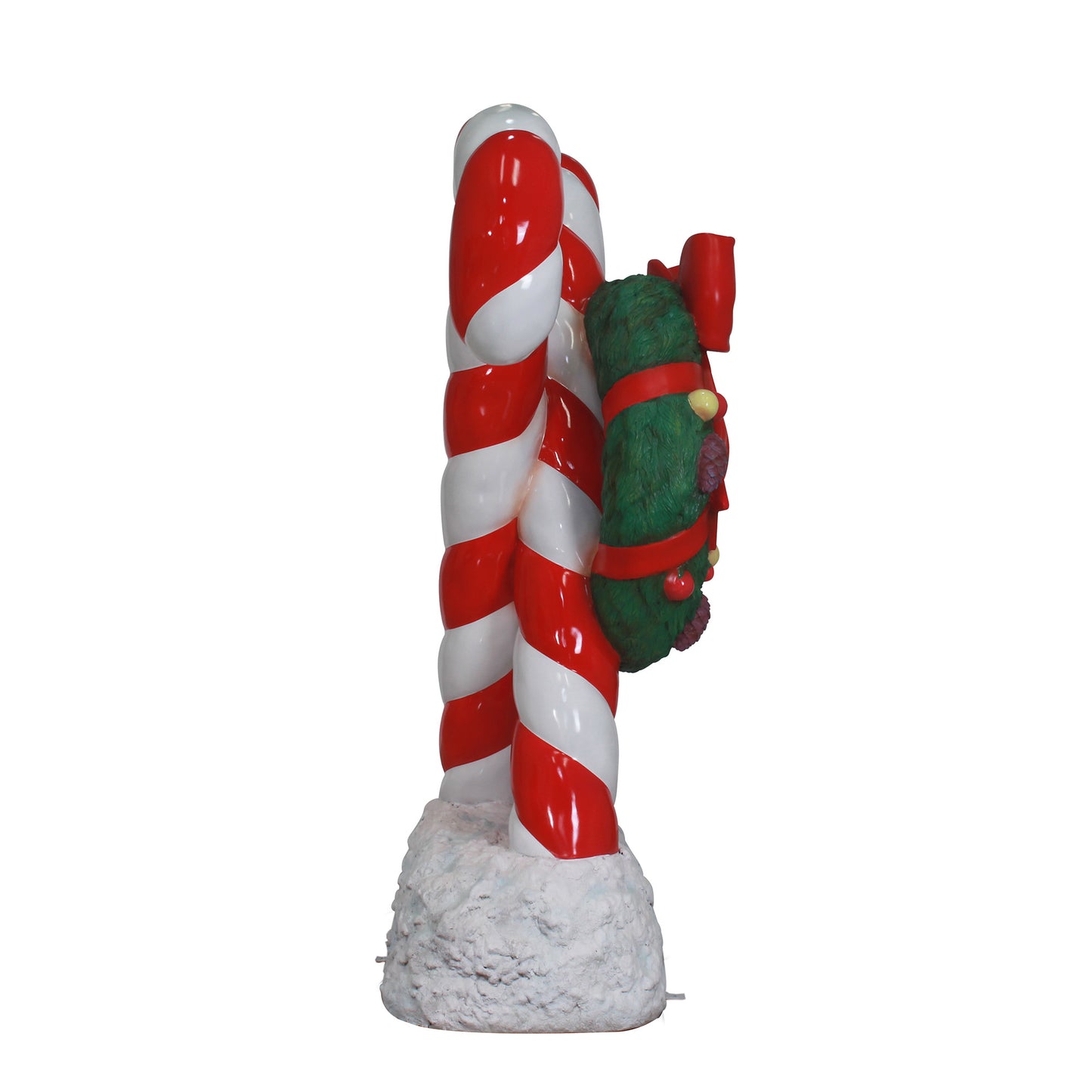 6' Candy Cane with Wreath