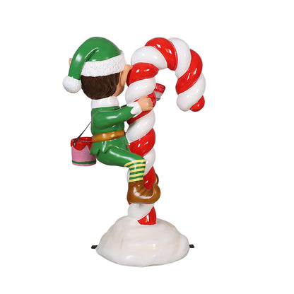Elf Climbing Candy Cane 48"