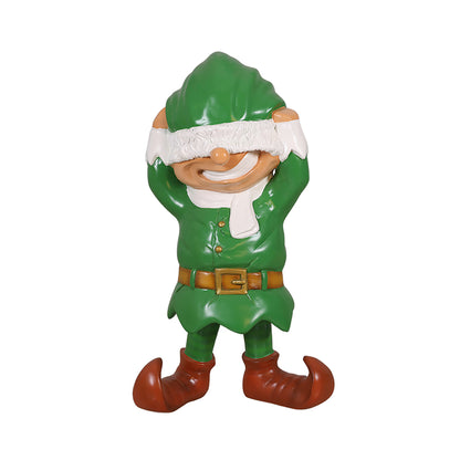 Santa's Elf Playing Peek A Boo 36"