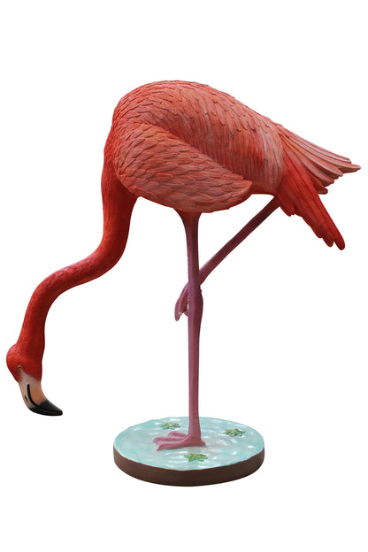 Life Like Flamingo with Head Down