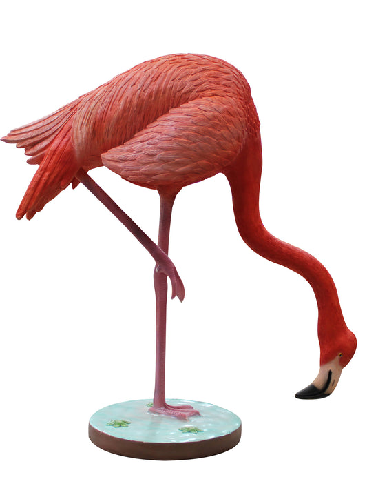 Life Like Flamingo with Head Down