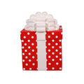 Red Gift Box Chair with White Polka Dots