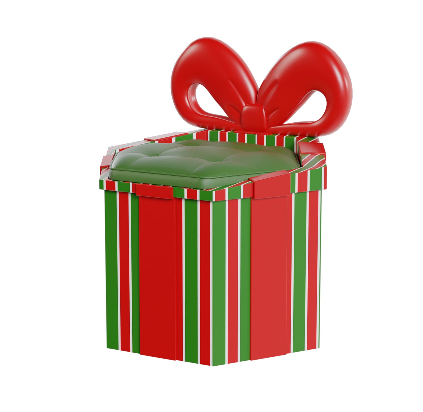 Red, Green, and White Gift Box Chair