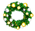 3' Sequoia Wreath with Warm White LED Lights and Treasure Themed Ornaments