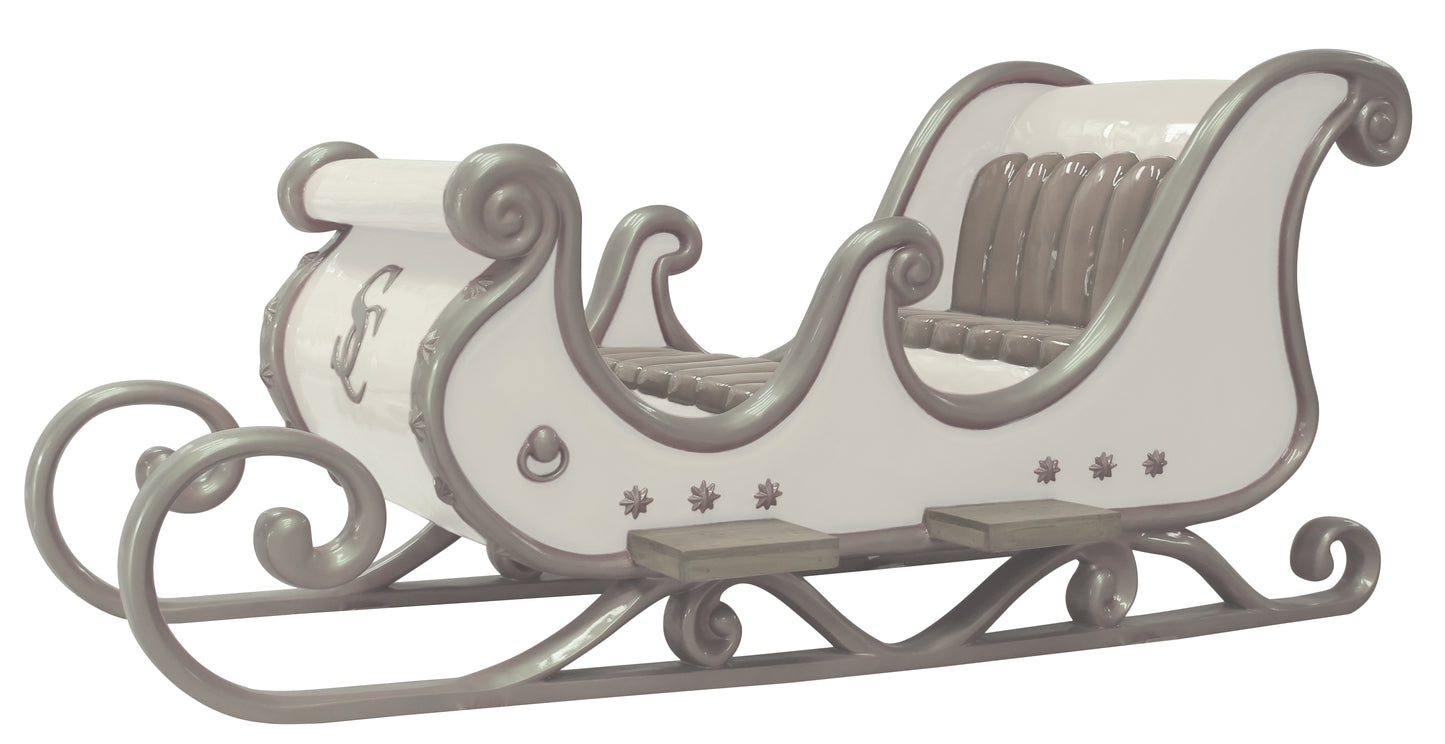 4 Person White Sleigh