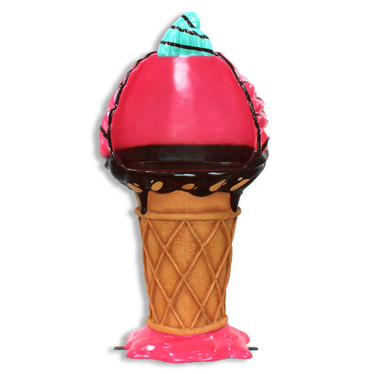 5' Neapolitan Ice Cream Cone Bar Chair