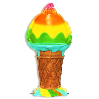 5' Rainbow Ice Cream Cone Bar Chair