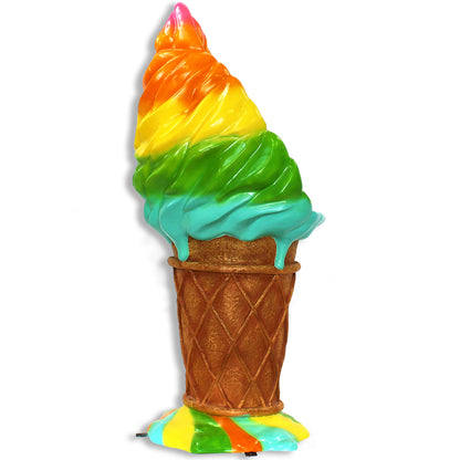 5' Rainbow Ice Cream Cone Bar Chair