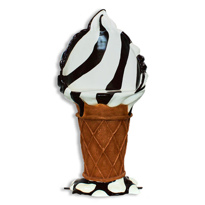 5' Chocolate and Vanilla Ice Cream Cone Bar Chair