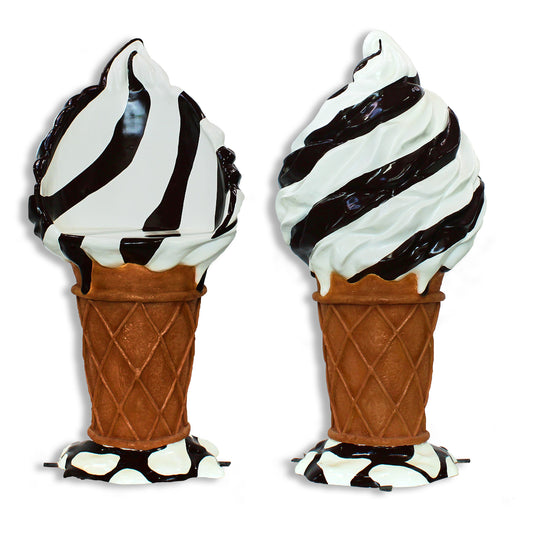 5' Chocolate and Vanilla Ice Cream Cone Bar Chair