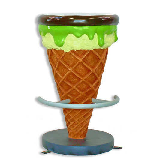 2.75' Mint Ice Cream Cone Bar Stool