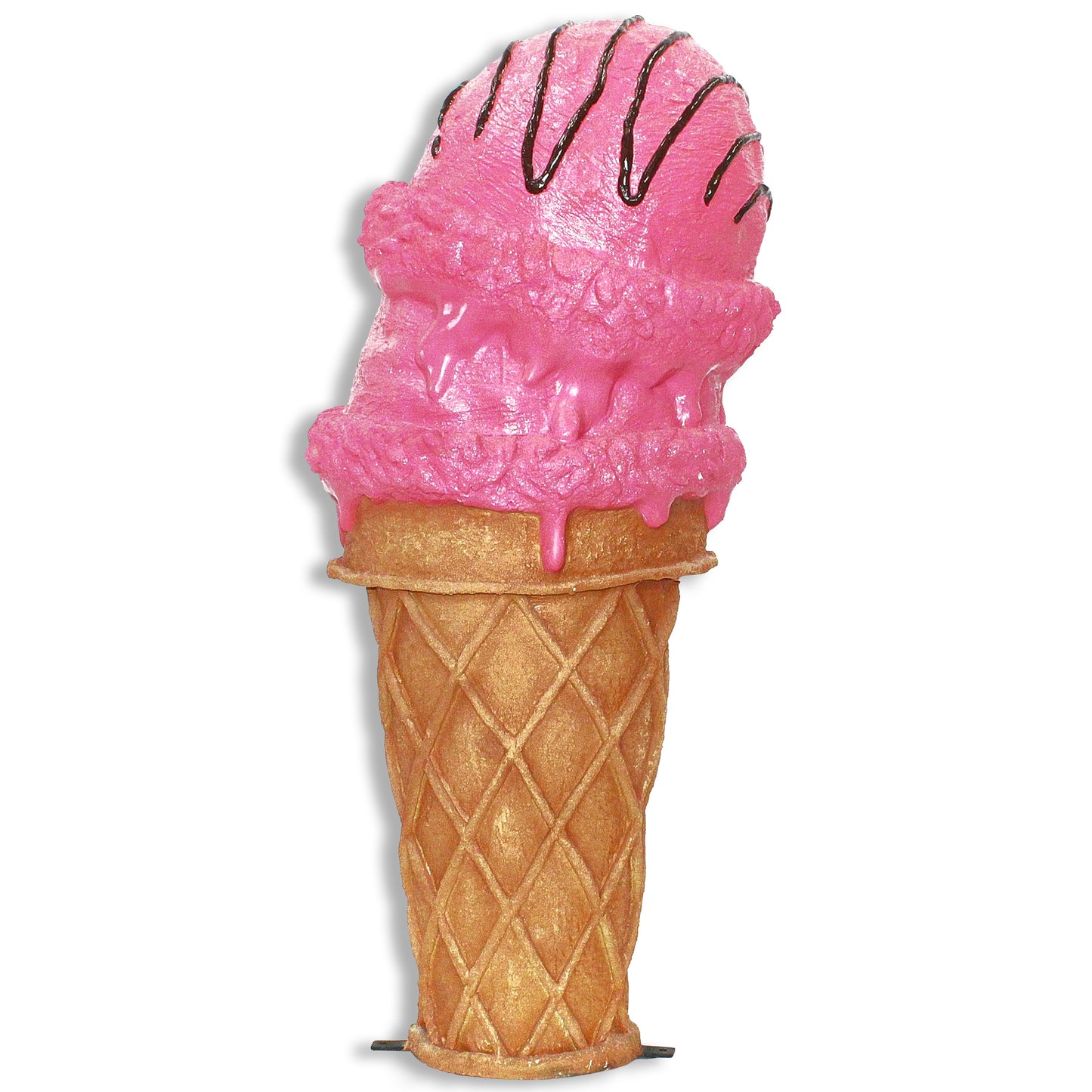 4' Double Scoop Strawberry Ice Cream Cone