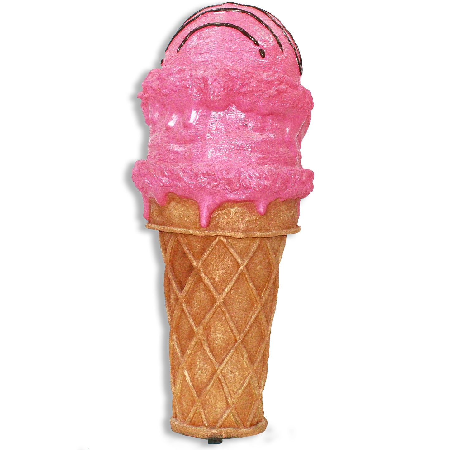 4' Double Scoop Strawberry Ice Cream Cone