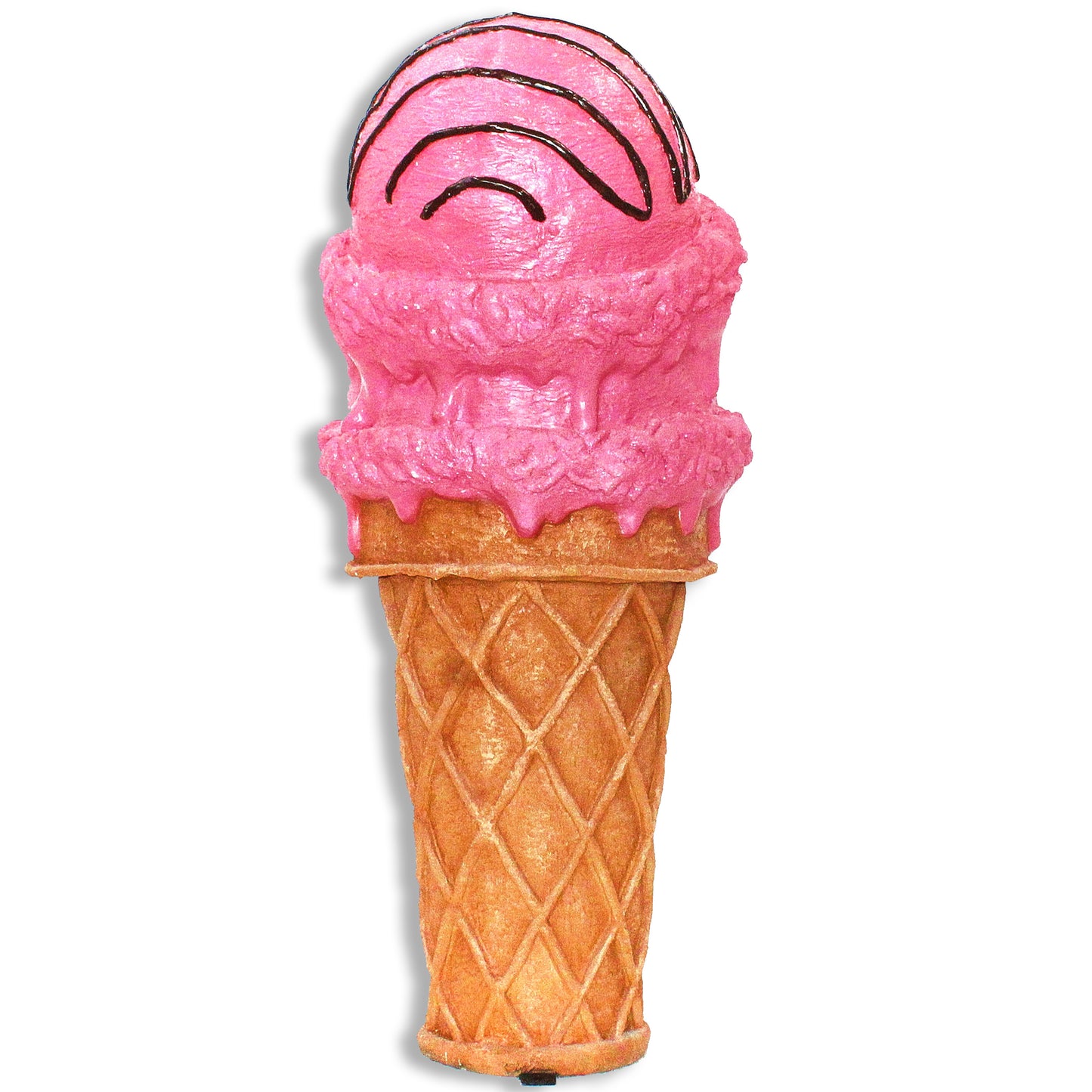 4' Double Scoop Strawberry Ice Cream Cone