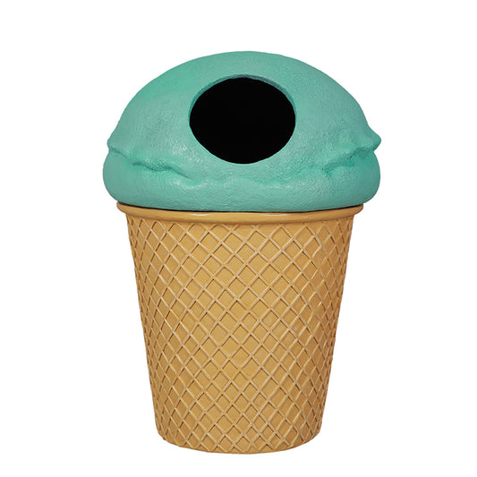 Mint Green Ice Cream Trash Can